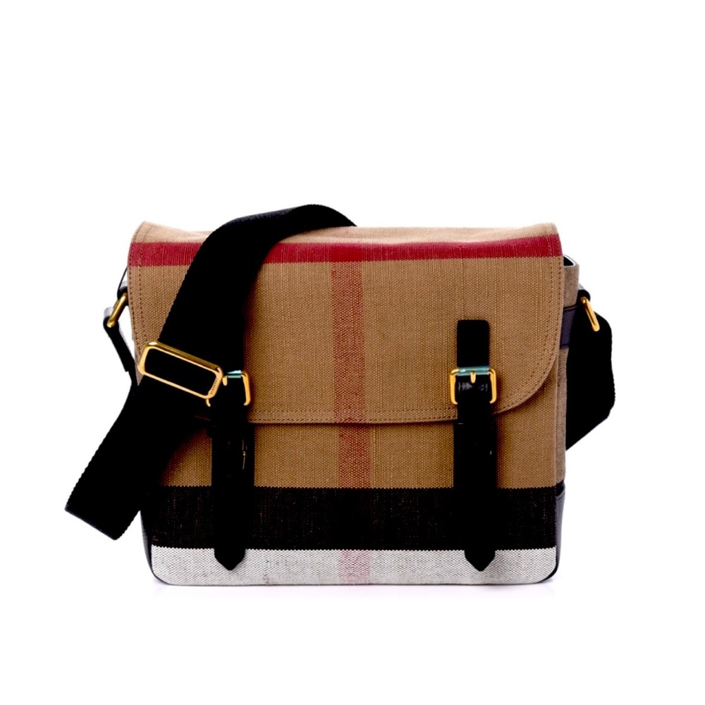 EUC Burberry AUTHENTIC 🌟 PRISTINE Canvas Mega Check Large Messenger Bag
